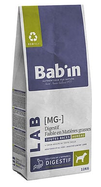 Bab'in - Croquettes Vétérinaires LAB MG Agneau pour Chien Medium & Maxi