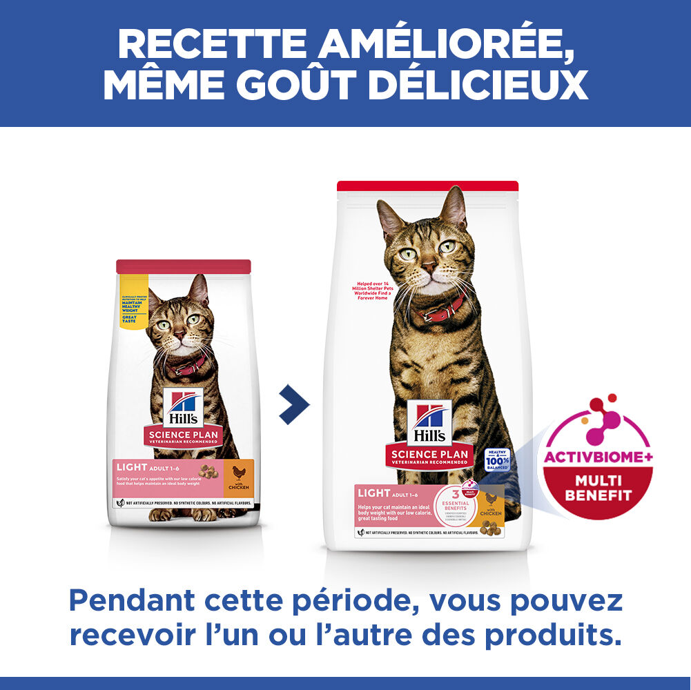 Hill's Science Plan - Adult Light Croquettes Pour Chat Au Poulet  -  1,5kg Image num&eacute;ro 6