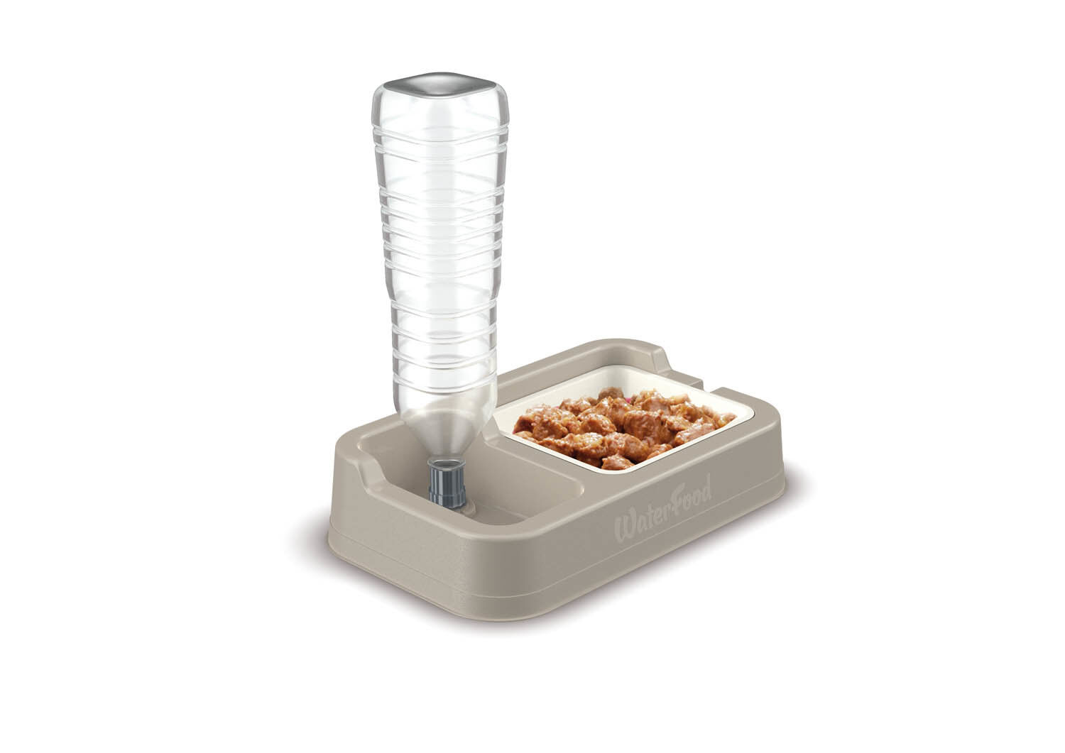 Animalis - Distributeur Eau/Croquettes pour Chien - Marron Image num&eacute;ro 2