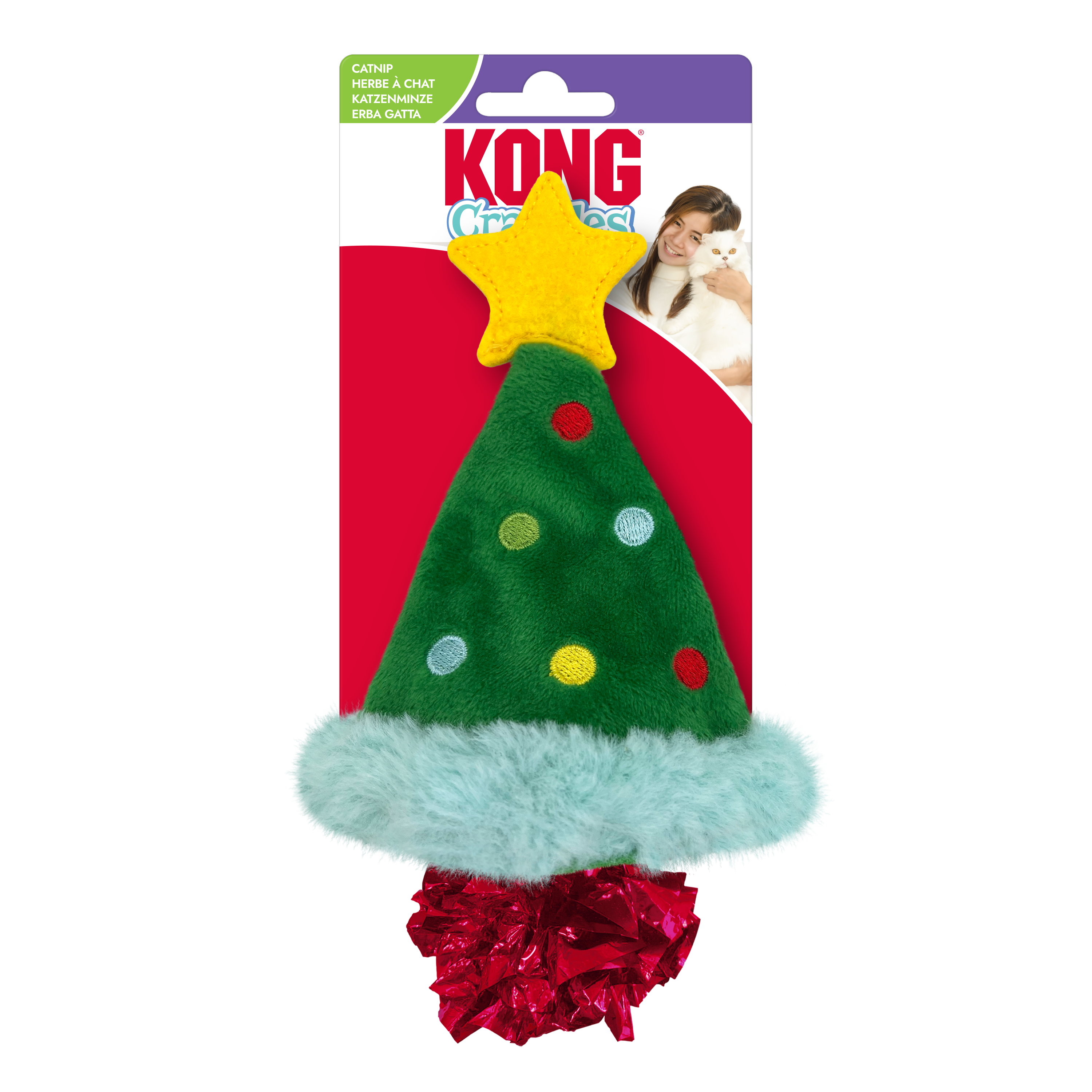 Kong - Jouet Holiday Crackles Christmas Tree Image num&eacute;ro 1