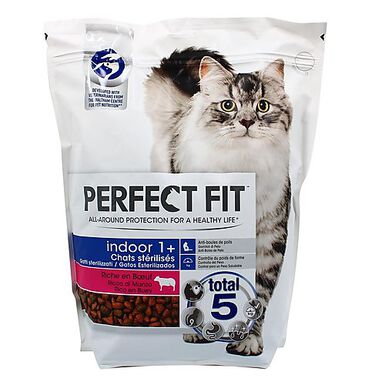 Perfect Fit - Croquettes Indoor 1+ au Bœuf pour Chat Stérilisé - 1,4Kg