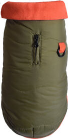 Bobby - Manteau Contraste Kaki pour Chiens -  30cm/S