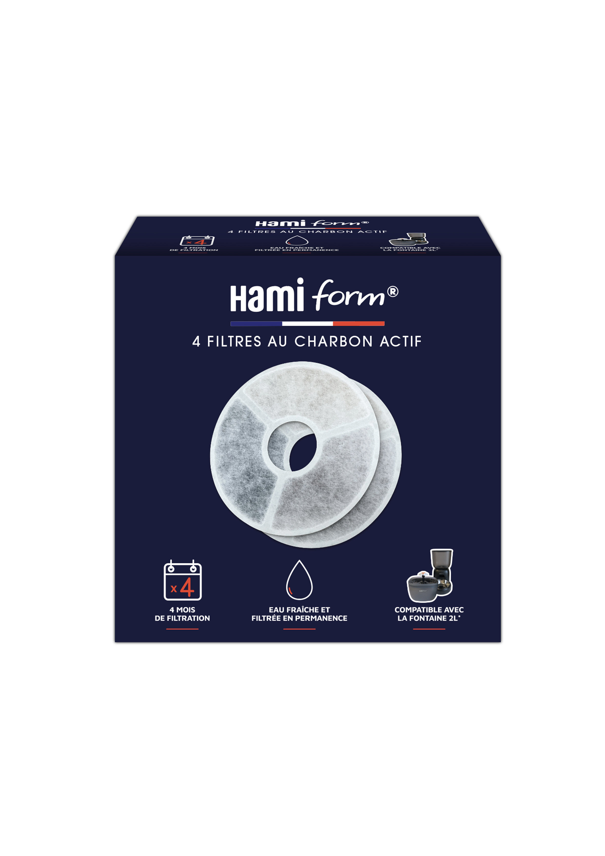 Hamiform - Filtres au Charbon Actif pour Fontaine  2L - x4 Image num&eacute;ro 1