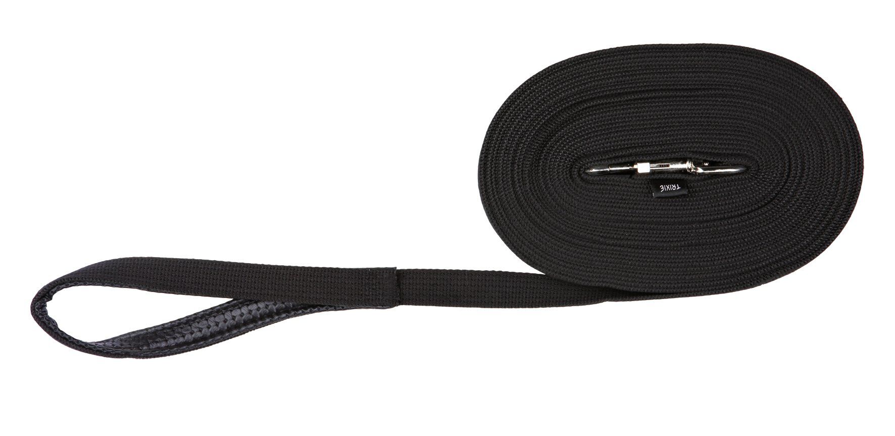 Trixie - Laisse A Pister Noir Avec Sangle Plate pour Chien - 15m Image num&eacute;ro 3