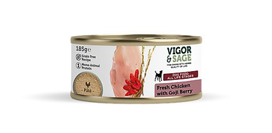 Vigor & Sage - Pâtée Baie de Goji et Dinde pour Chien - 185g