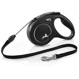 Flexi - Laisse Classic avec Cordon Noir pour Chien