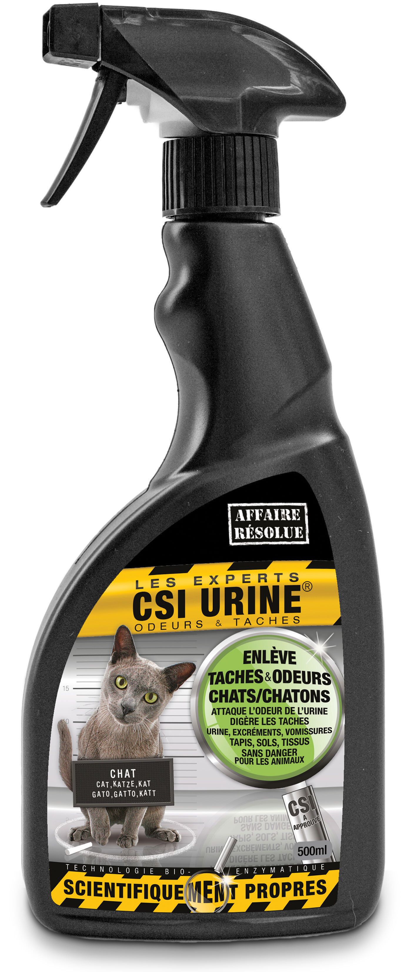 CSI Urine - Nettoyant Enzymatique pour Chat - 500ml Image num&eacute;ro 1