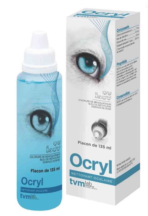 TVM - Lotion Oculaire St&eacute;rile Ocryl Pour tous les Animaux - 135ml Image num&eacute;ro 1