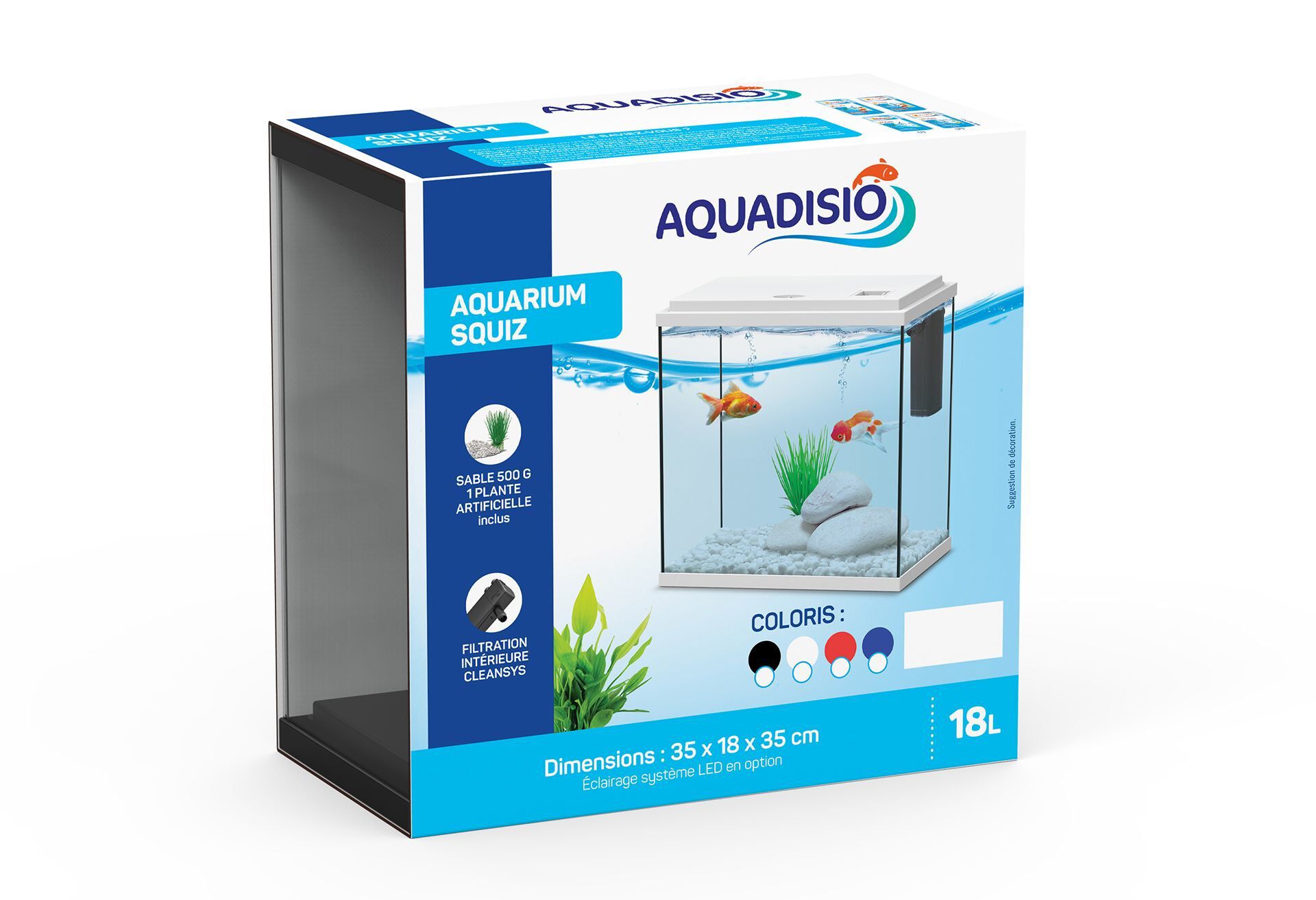 Aquadisio - Aquarium Squiz &Eacute;quip&eacute; 18L - Blanc Image num&eacute;ro 1