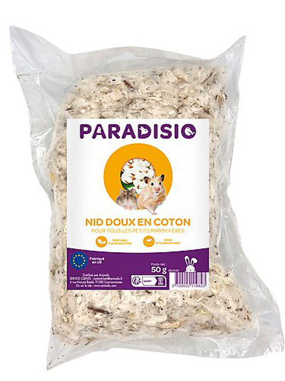 Paradisio - Nid Douillet en Coton pour Rongeurs - 50g image number null