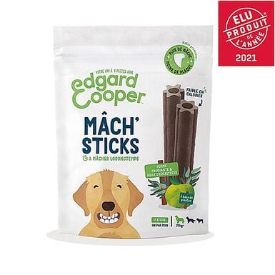 Edgard & Cooper - Sticks à Mâcher Dental Naturel à l'Eucalyptus et Pomme Fraîche pour Chien L