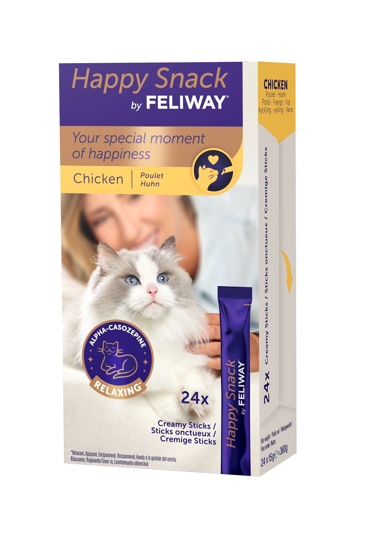 Feliway - Friandises en Stick Happy Snack au Poulet pour Chats - x24 Image num&eacute;ro 1