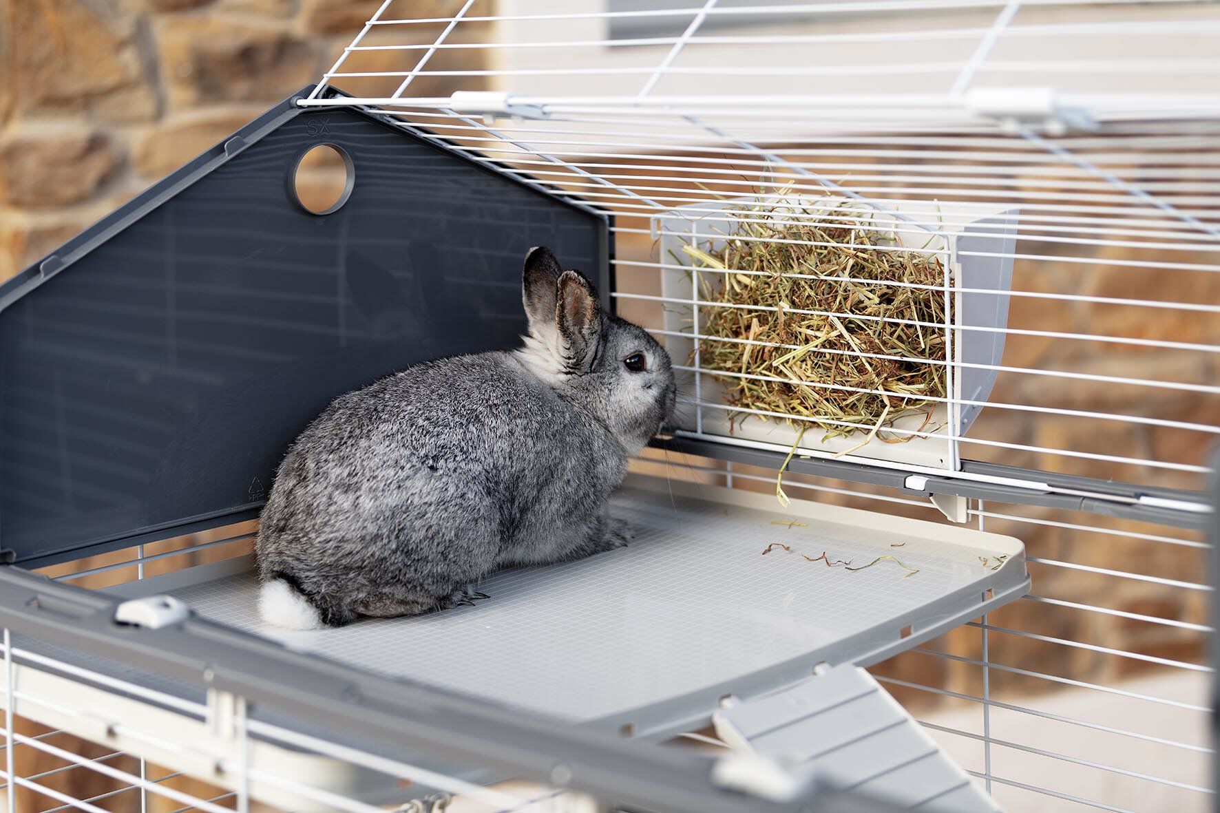 Ferplast - Cage Barn Double 100 pour Lapins - Blanc Image num&eacute;ro 2