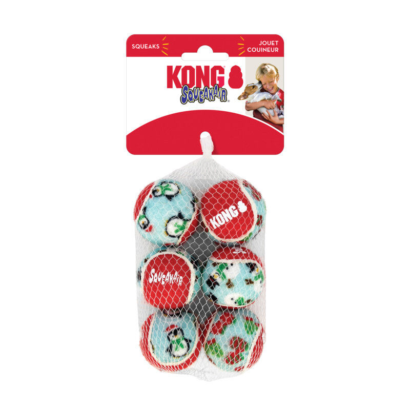 Kong - Jouet Holiday Squeakair Balls 6-Pk - S Image num&eacute;ro 1