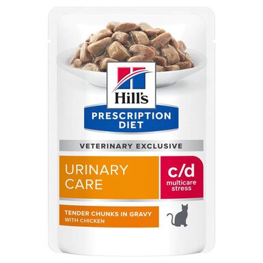 Hill's - Sachet Repas Prescription Diet C/D Urinary Care au Poulet pour Chats - 12x85g
