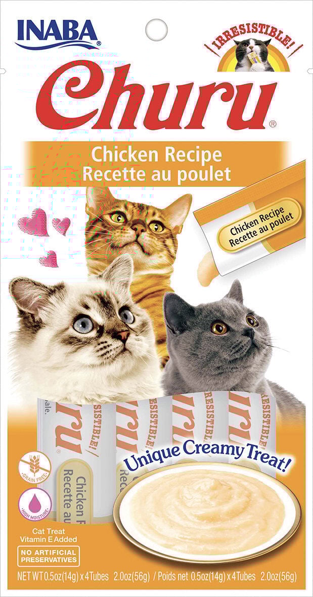 Inaba - Friandises Churu Recette au Poulet pour Chats - 4x14g Image num&eacute;ro 1