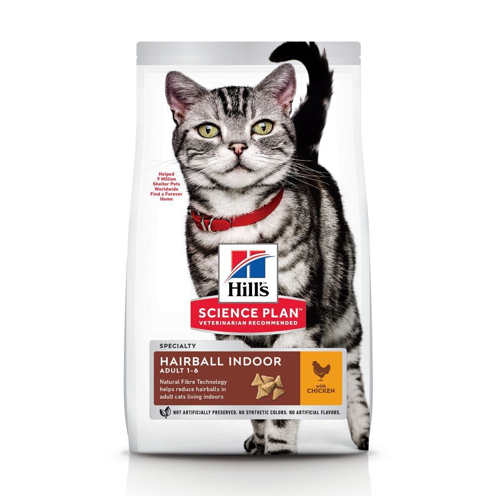 Hill's - Feline Hairball Indoor Adult Poulet pour Chat Image num&eacute;ro 1