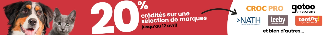 Opération 20% sur les marques animalis!