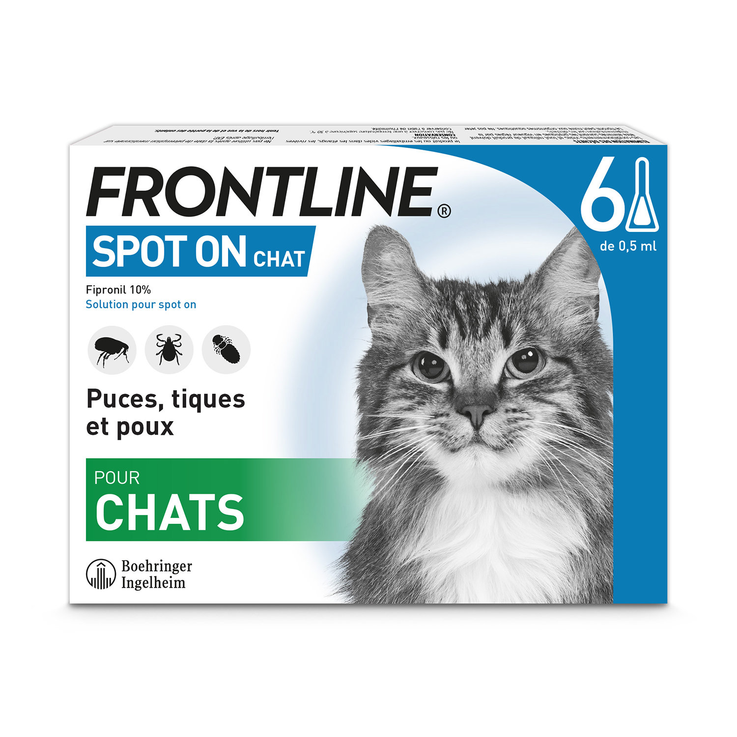 Pipettes Frontline Spot-On chat - 6 pipettes