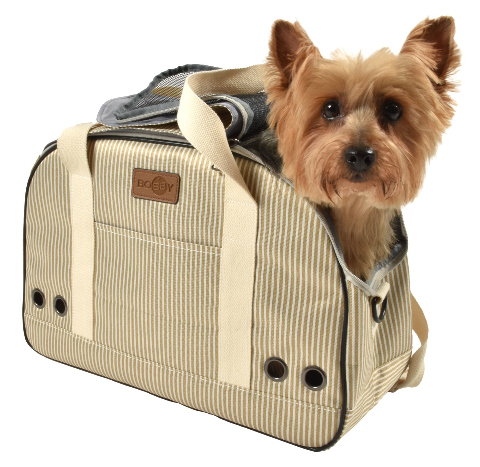 Bobby Sac de Transport Tennis Beige pour Chiens et Chats 45cm