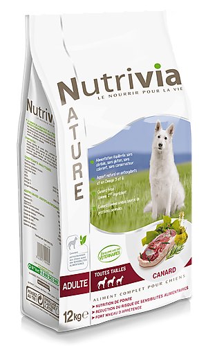 Nutrivia Nature - Croquettes Canard pour Chien de Moyenne et Grande Taille