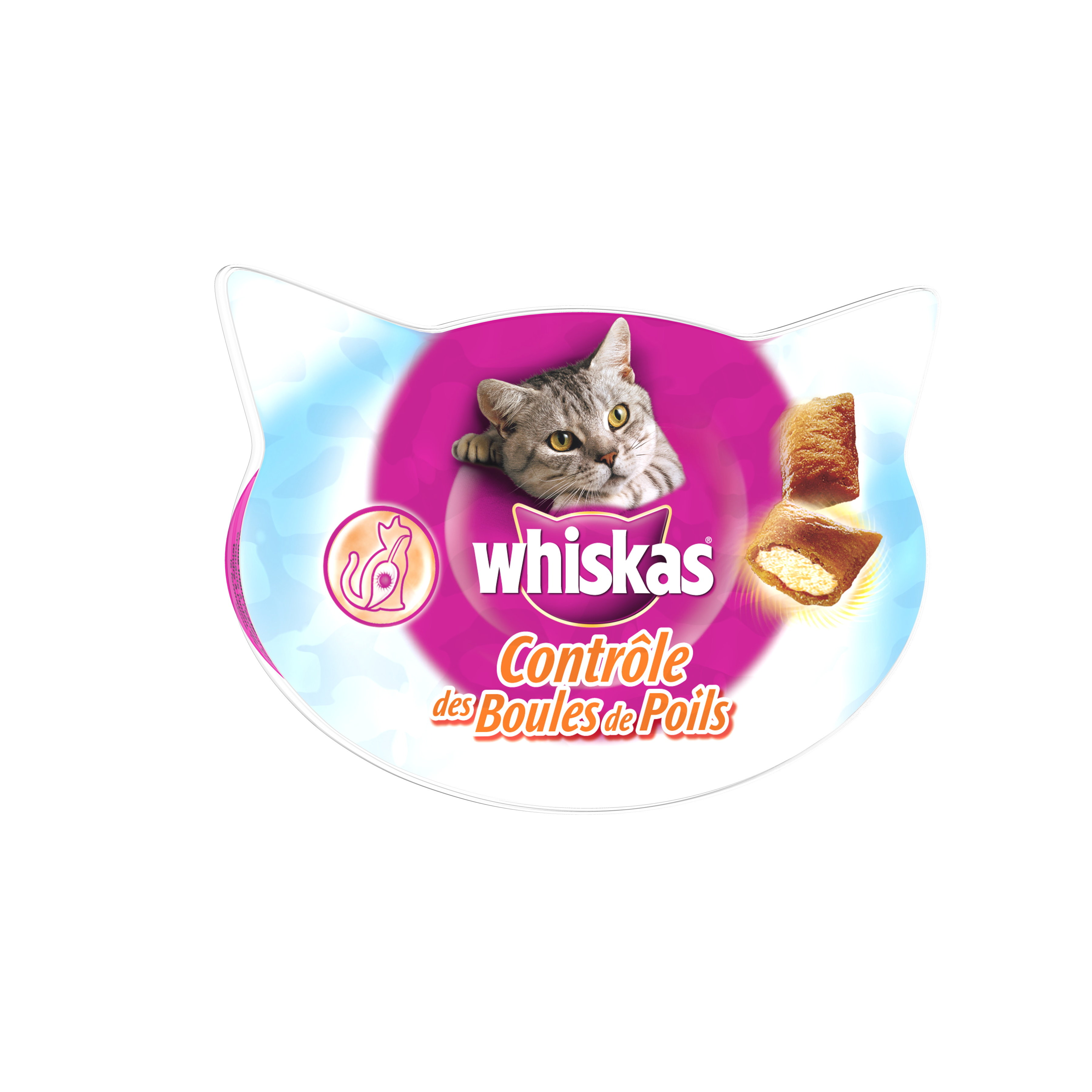 Whiskas - Friandises Contrôle des Boules de Poils pour Chat - 60g