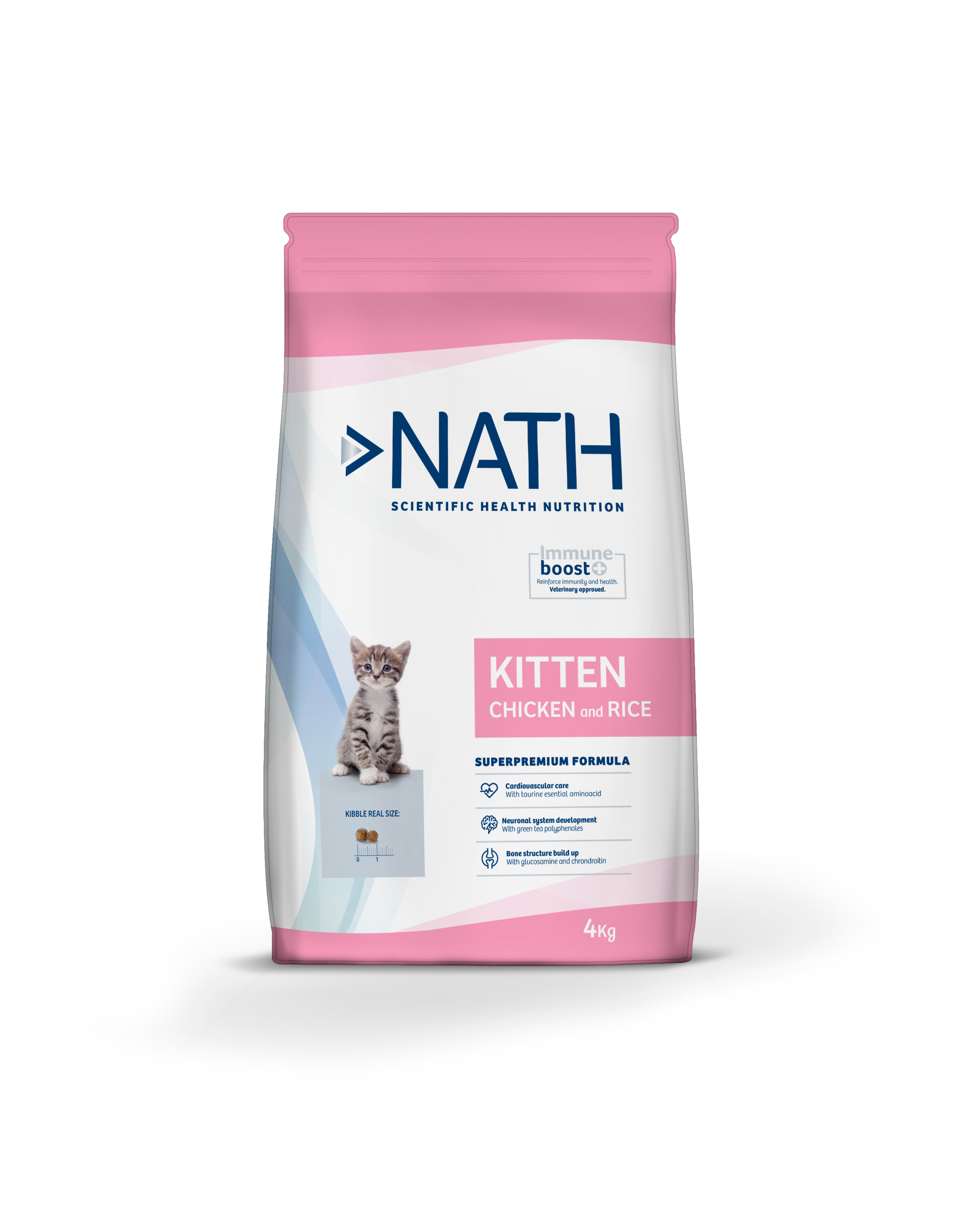 Nath - Croquettes Kitten au Poulet et Riz pour Chaton - 4Kg