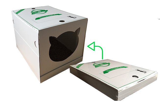 PetSec - Maison de Toilette Pliable Jetable et 100% Biodégradable pour Chats