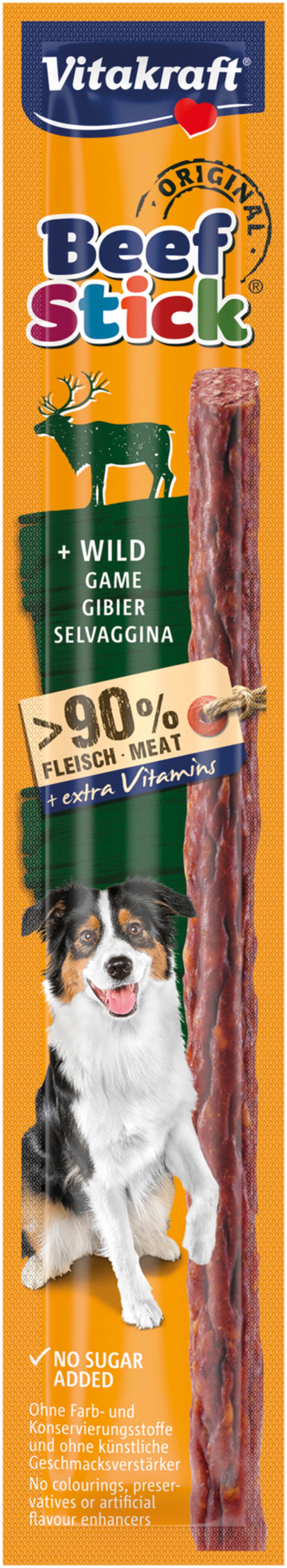 Vitakraft - Friandises Beef Stick au Gibier P/1 pour Chiens - 12g