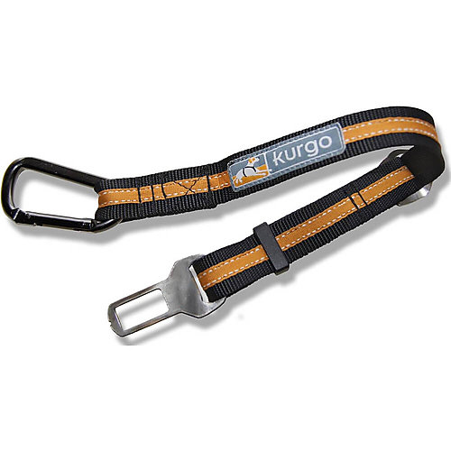 Kurgo - Attache Ceinture de Sécurité Voiture Tether pour Chien - Orange